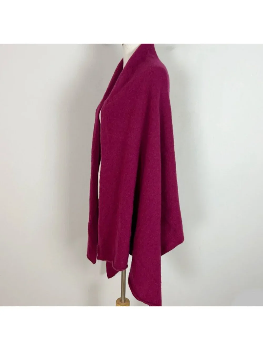 White + Warren Cashmere Travel Wrap Scarf Berry Red Oversized Shawl